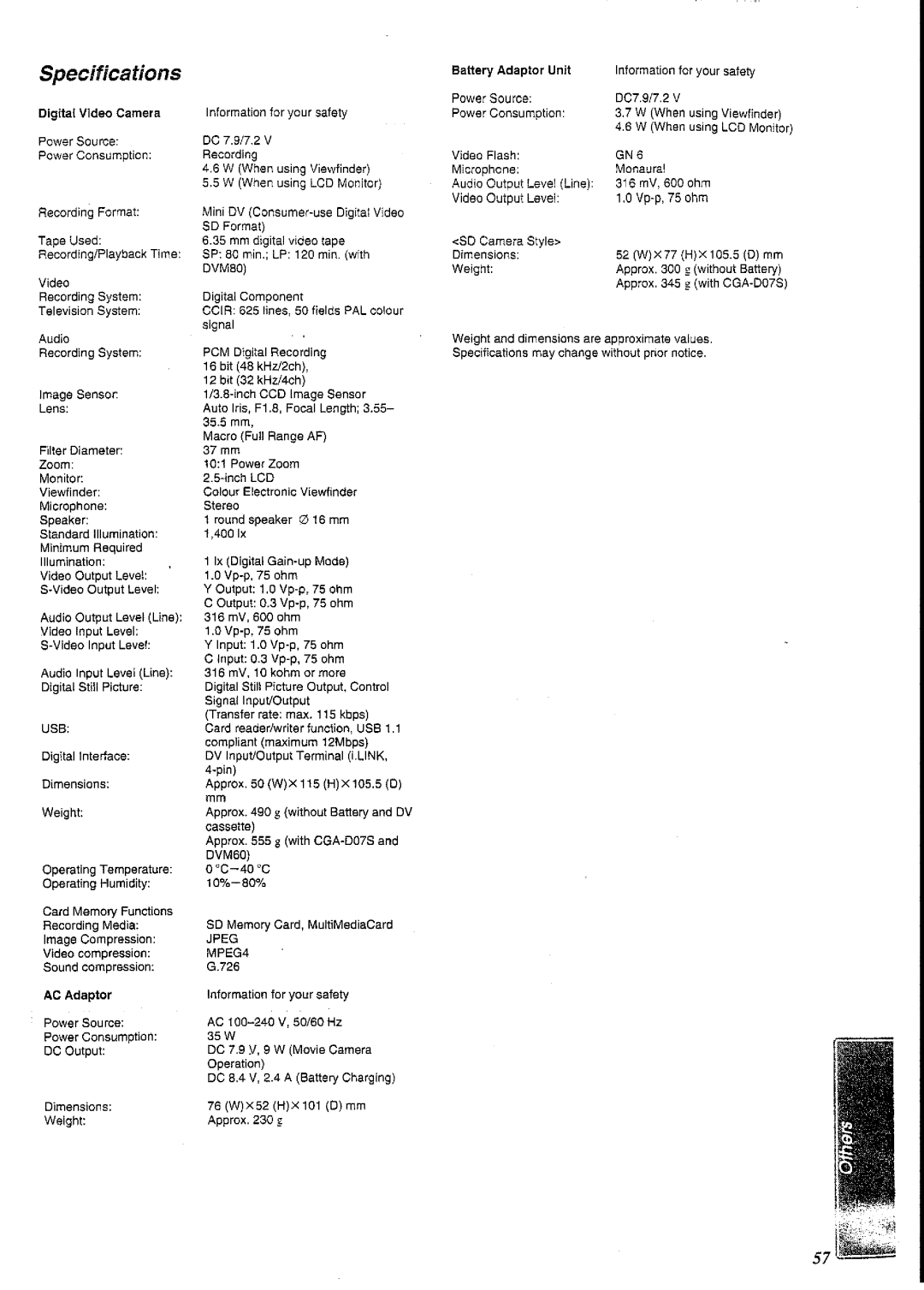 Panasonic NV-EX21A manual 