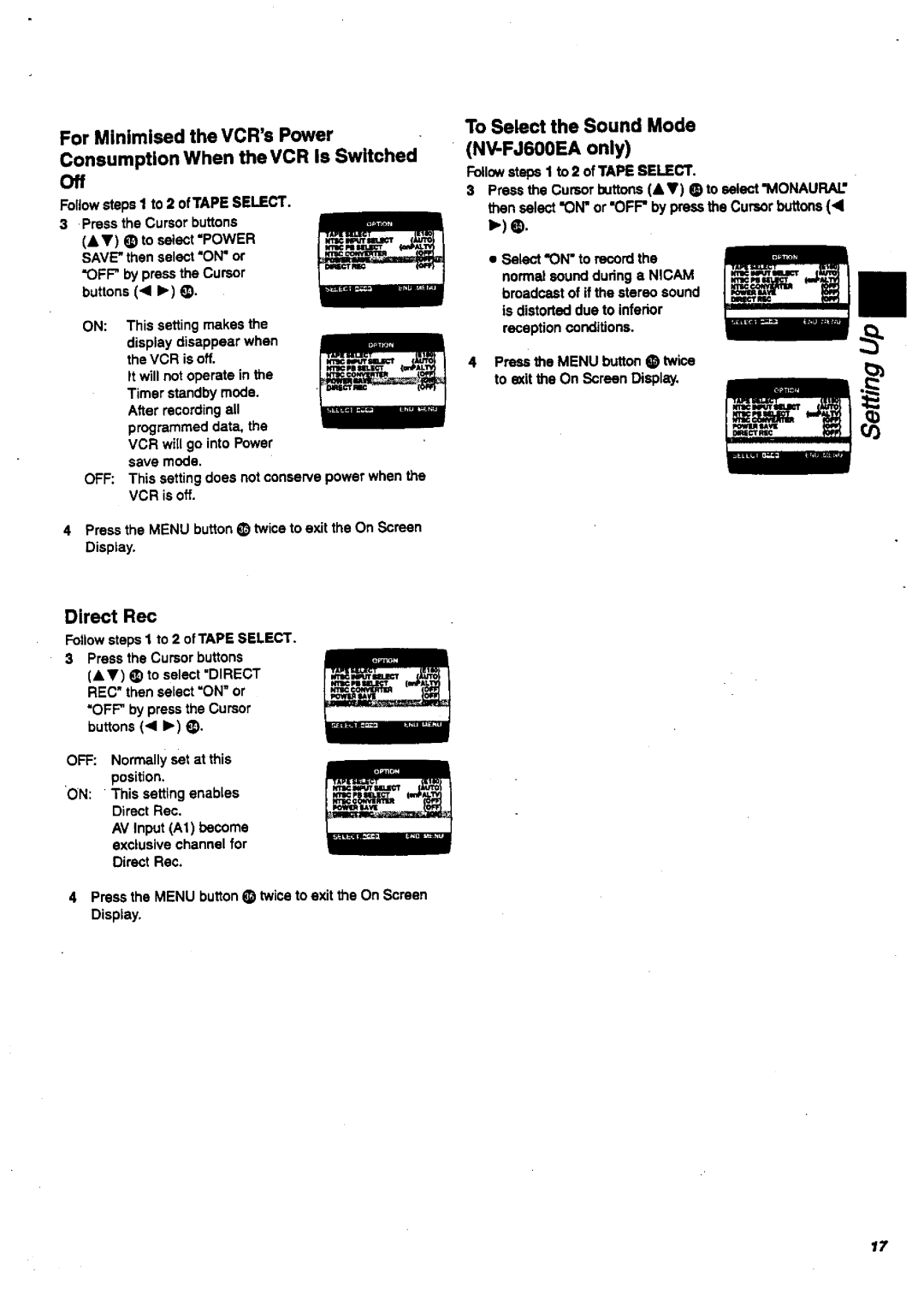 Panasonic NV-FJ600 manual 