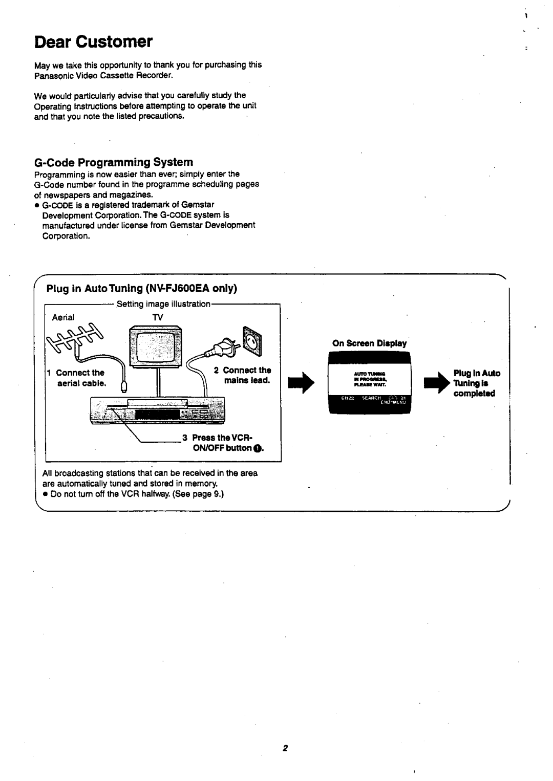 Panasonic NV-FJ600 manual 