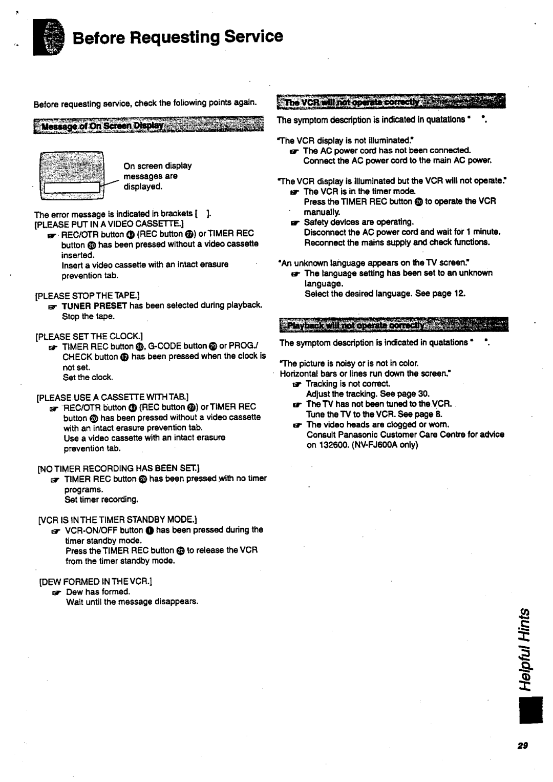 Panasonic NV-FJ600 manual 