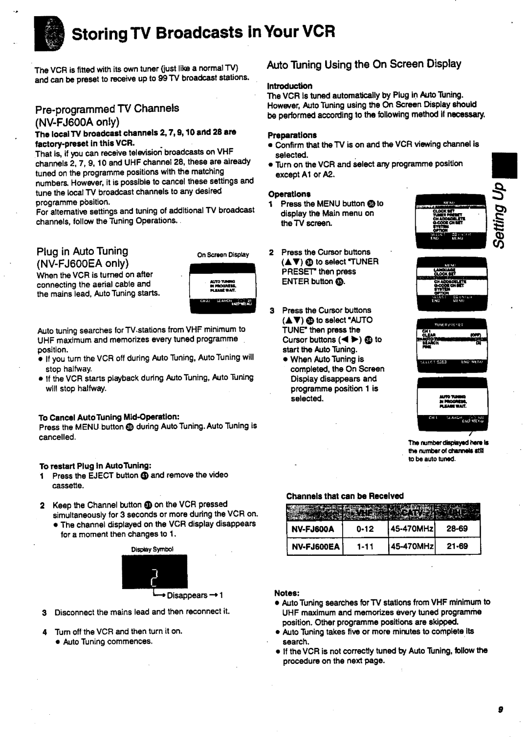 Panasonic NV-FJ600 manual 