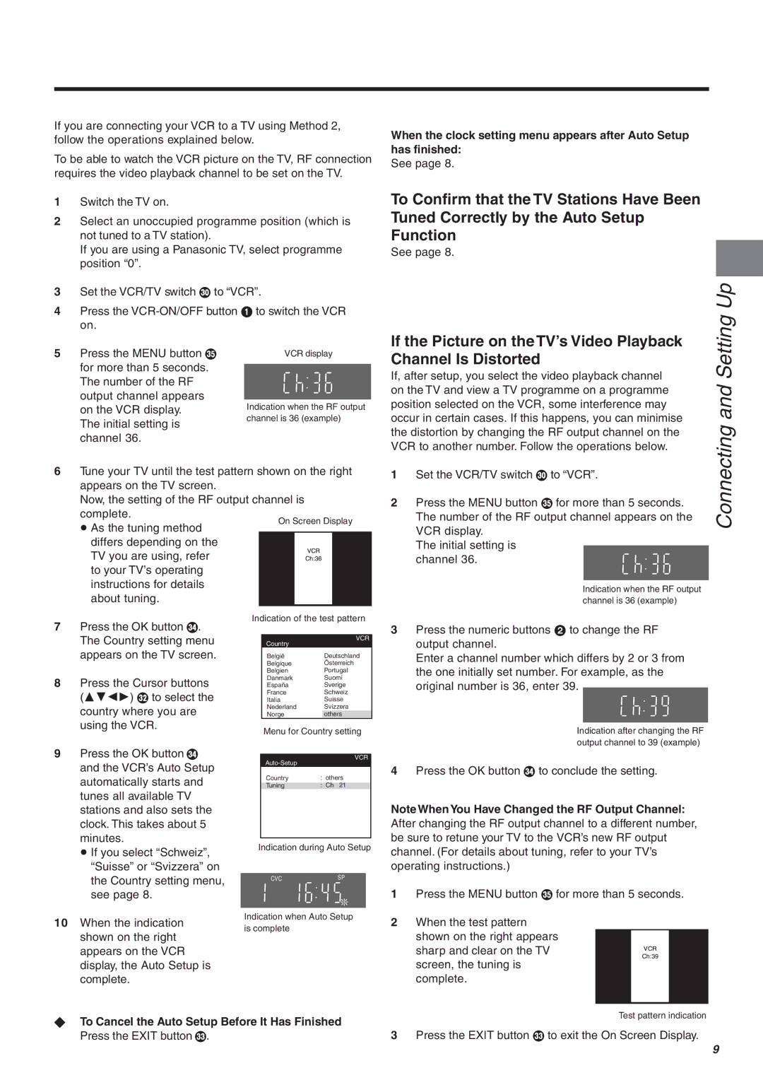 Panasonic NV-FJ606, NV-FJ604, NV-FJ610 manual Setting 