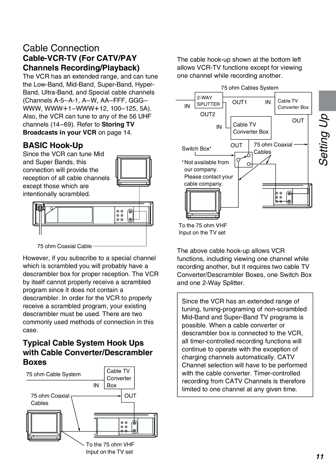 Panasonic NV-FJ610PMP manual Cable Connection 