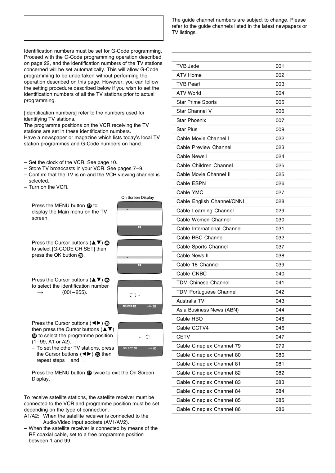 Panasonic NV-FJ720 specifications Preparations for G-Code Programming 