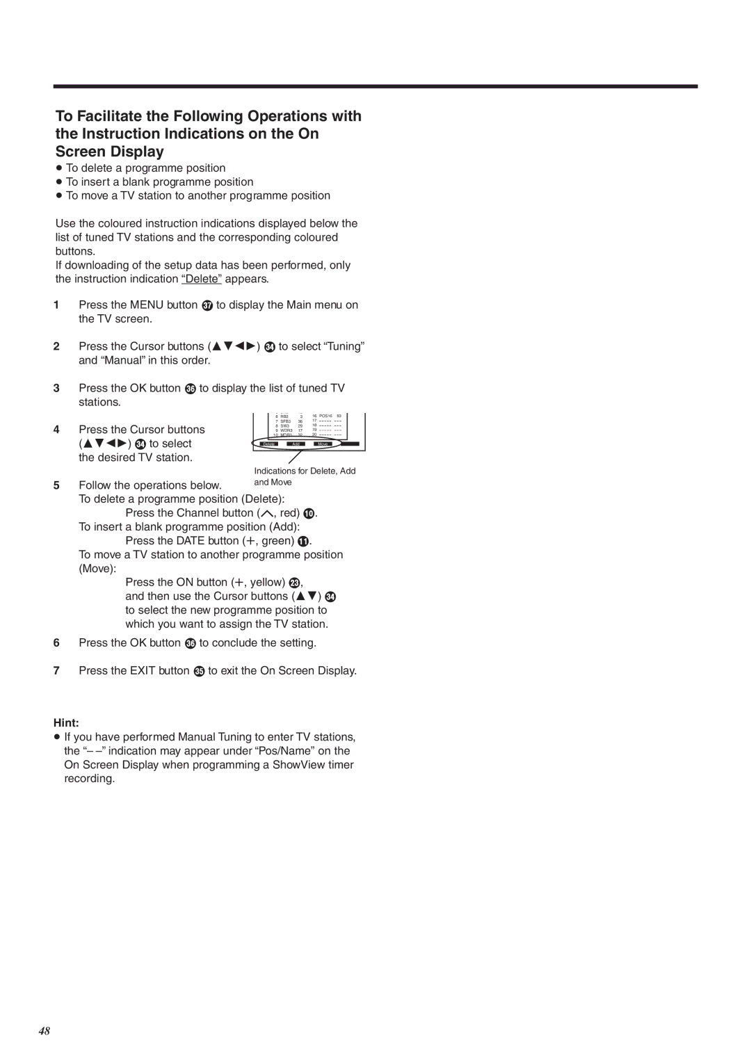 Panasonic NV-FJ760 manual Desired TV station, Follow the operations below 