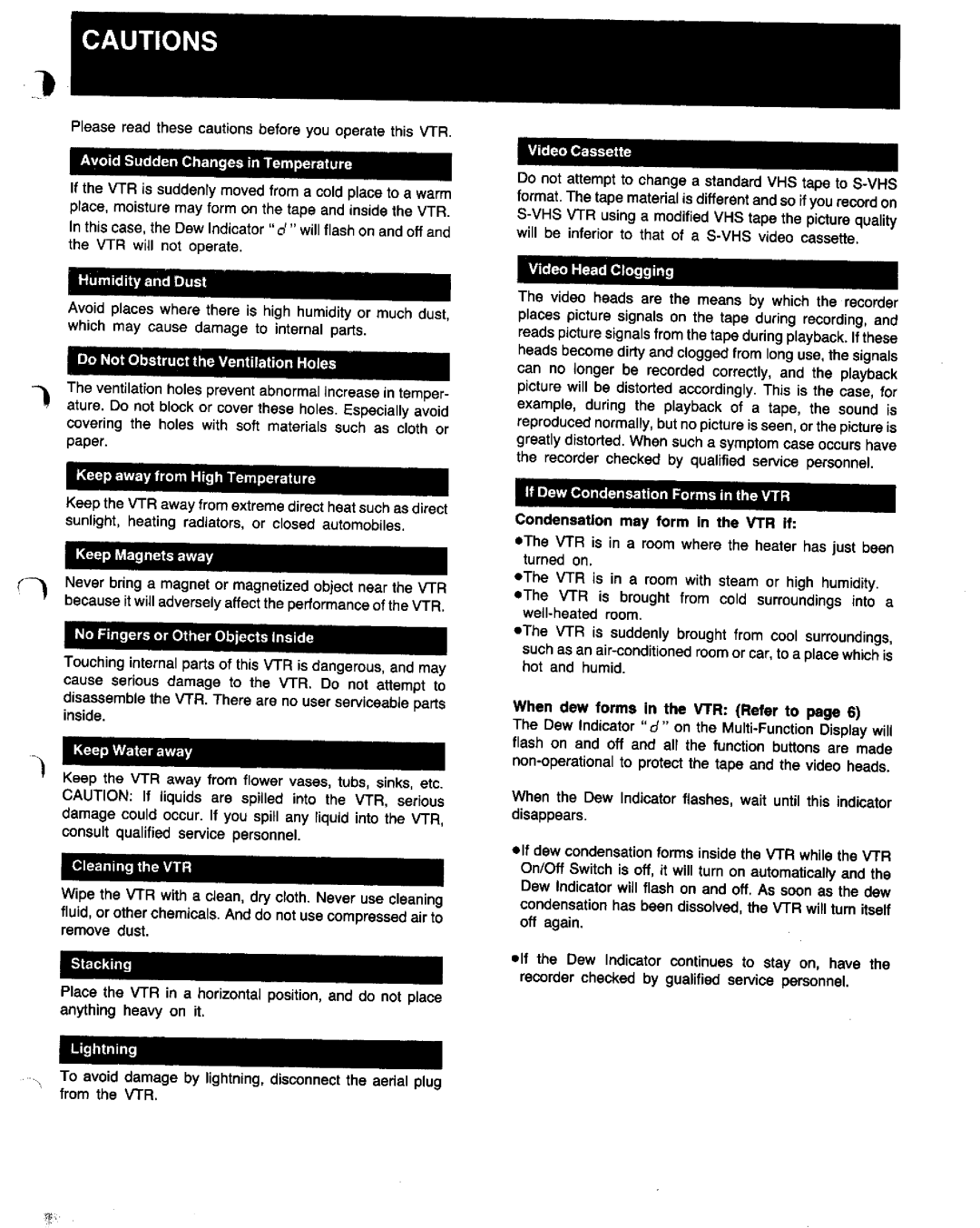 Panasonic NV-FS1 manual 