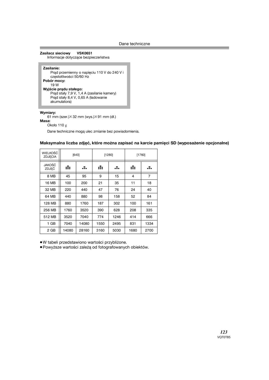 Panasonic NV-GS230EP, NV-GS180EP operating instructions 123 