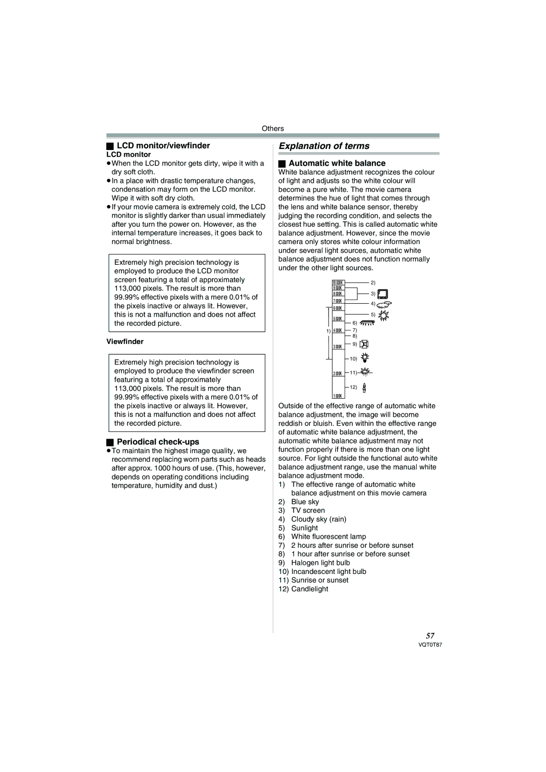 Panasonic NV-GS230EB operating instructions Explanation of terms, Automatic white balance 