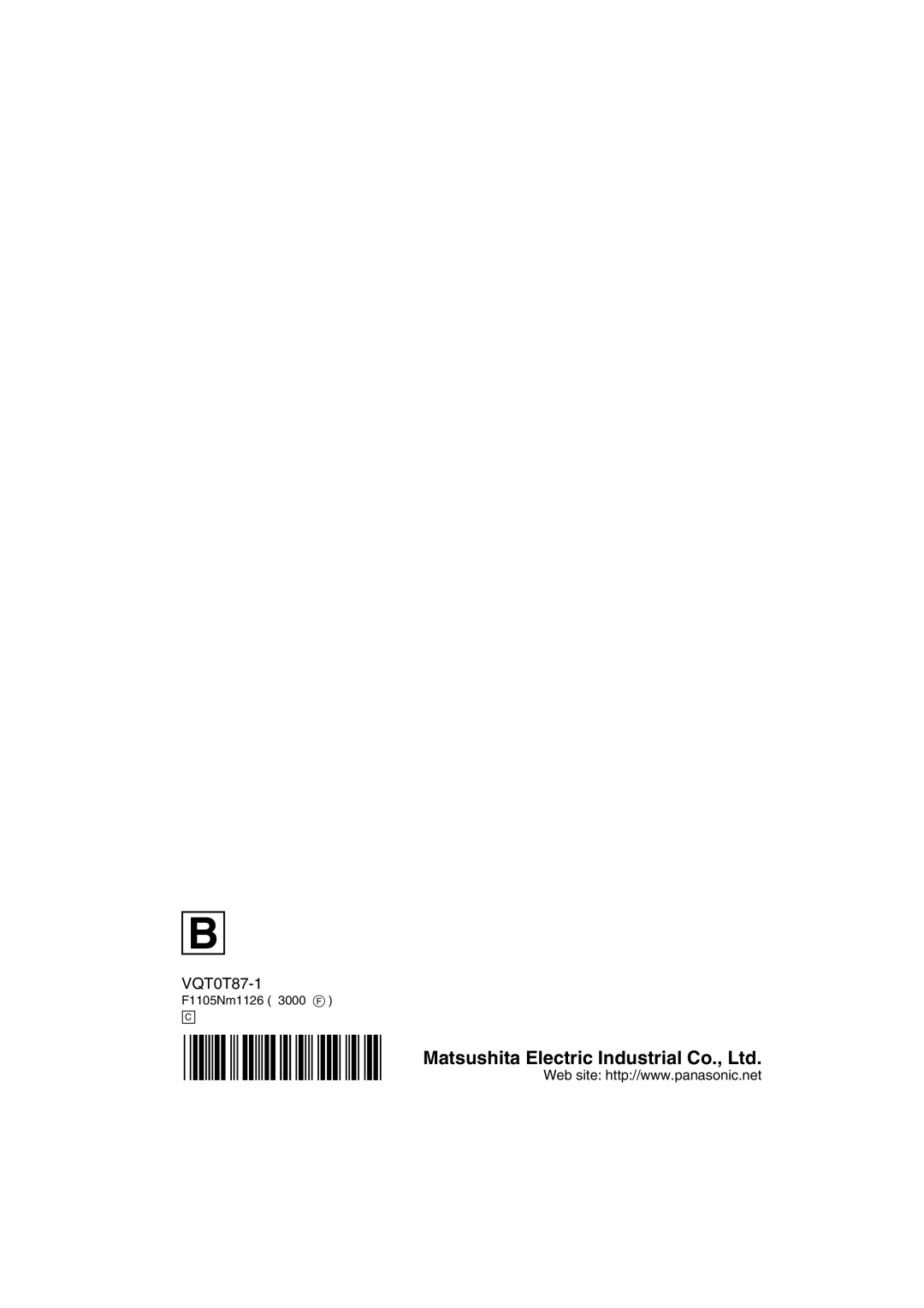 Panasonic NV-GS230EB operating instructions F1105Nm1126 3000 F 