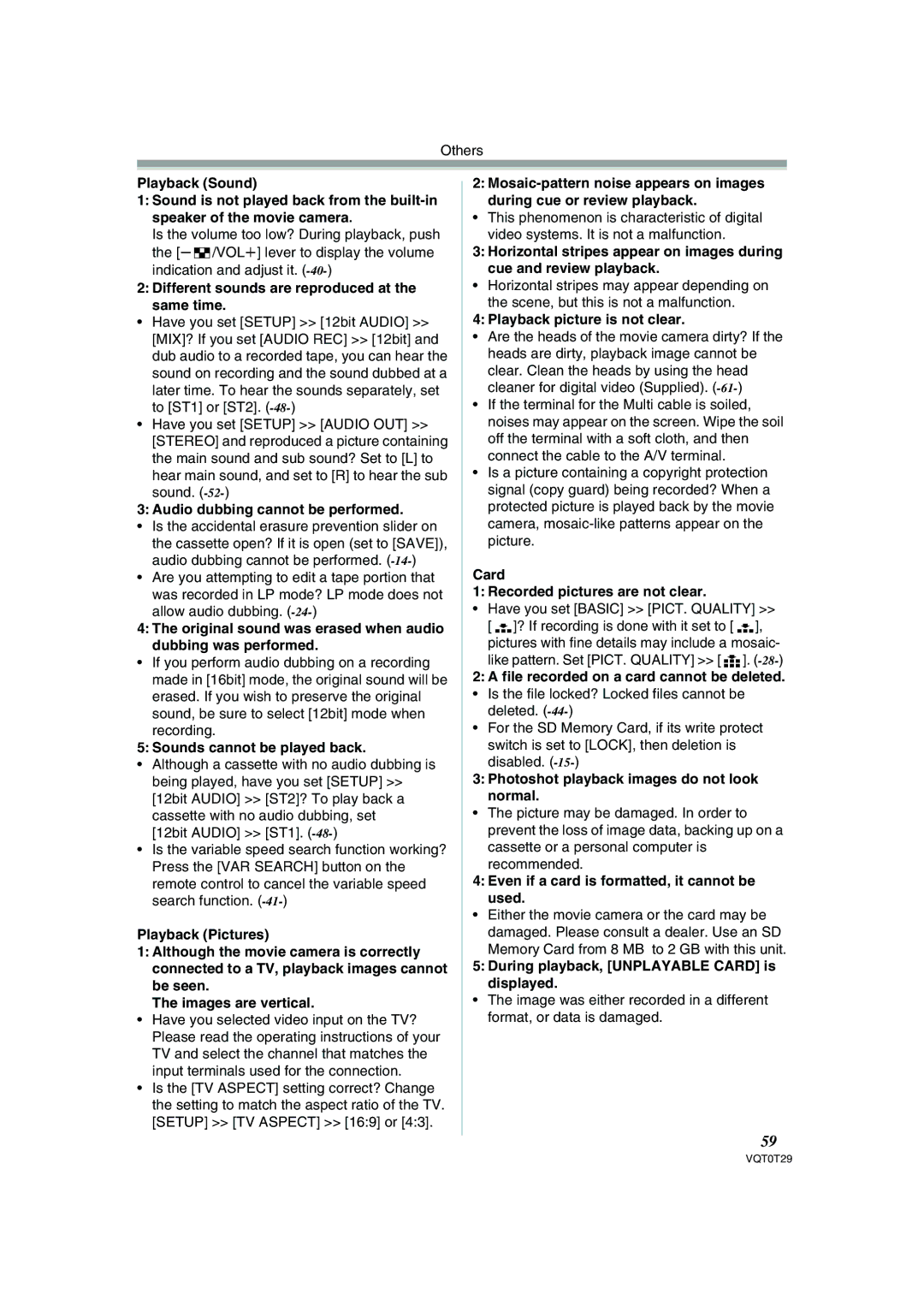 Panasonic NV-GS300 Different sounds are reproduced at the same time, Audio dubbing cannot be performed, Playback Pictures 