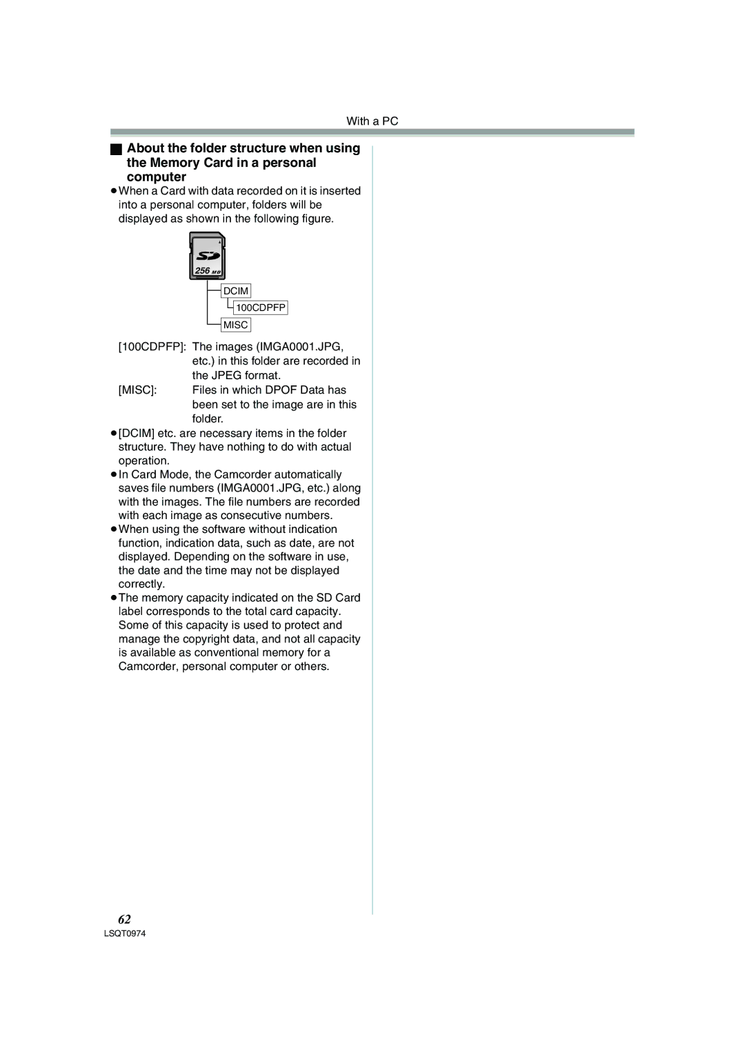 Panasonic NV-GS300B, PV-GS300 operating instructions Dcim 