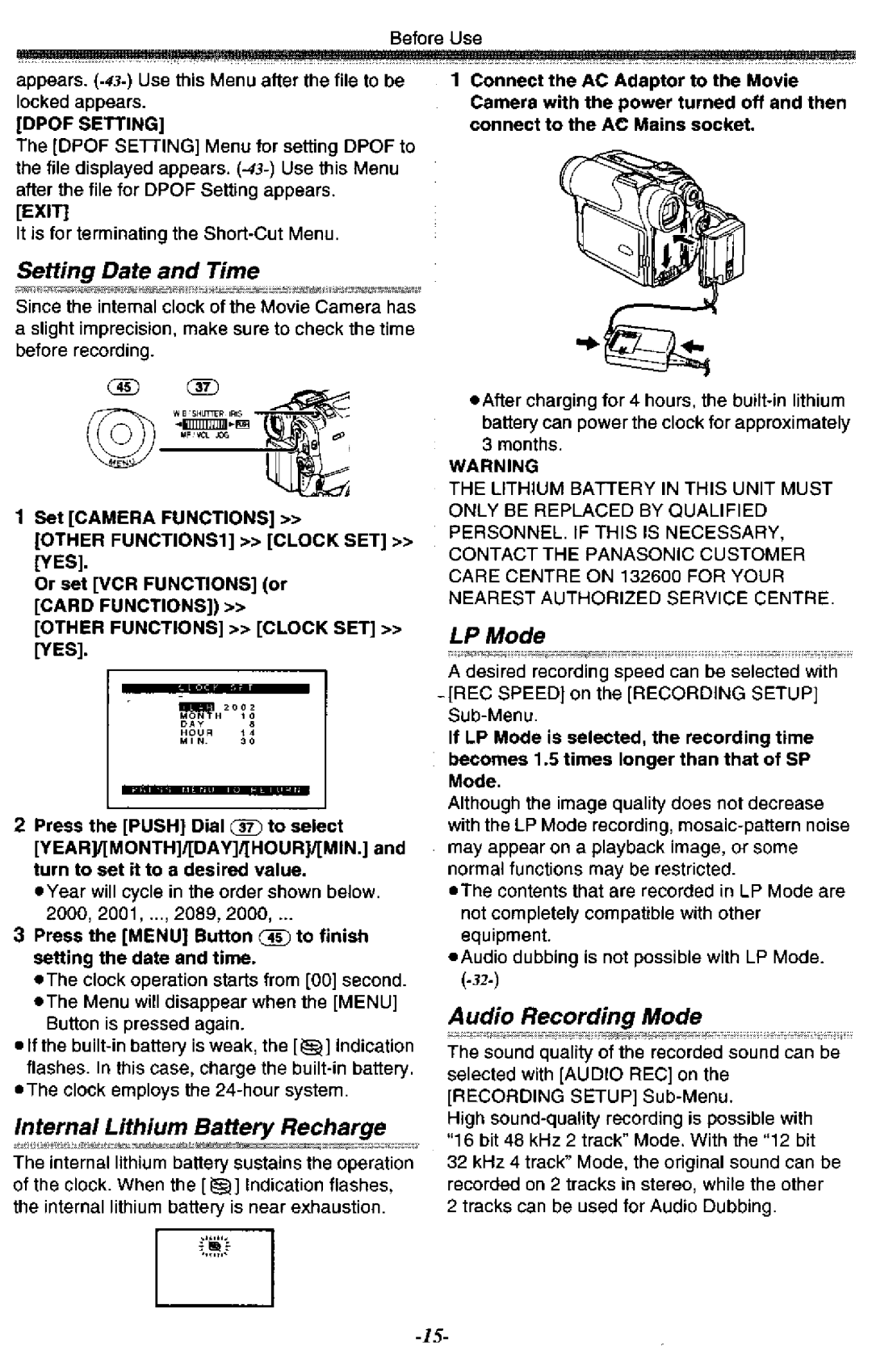 Panasonic NV-GS50A manual 