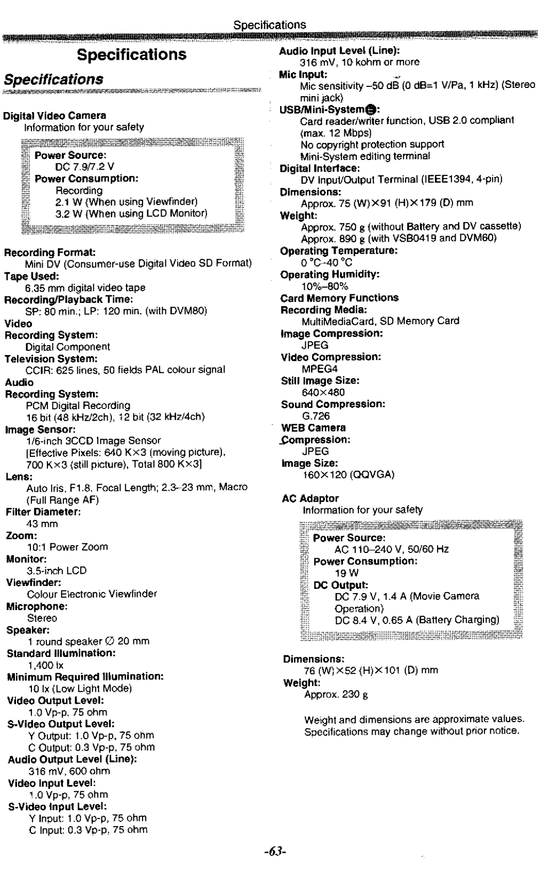 Panasonic NV-GS50A manual 