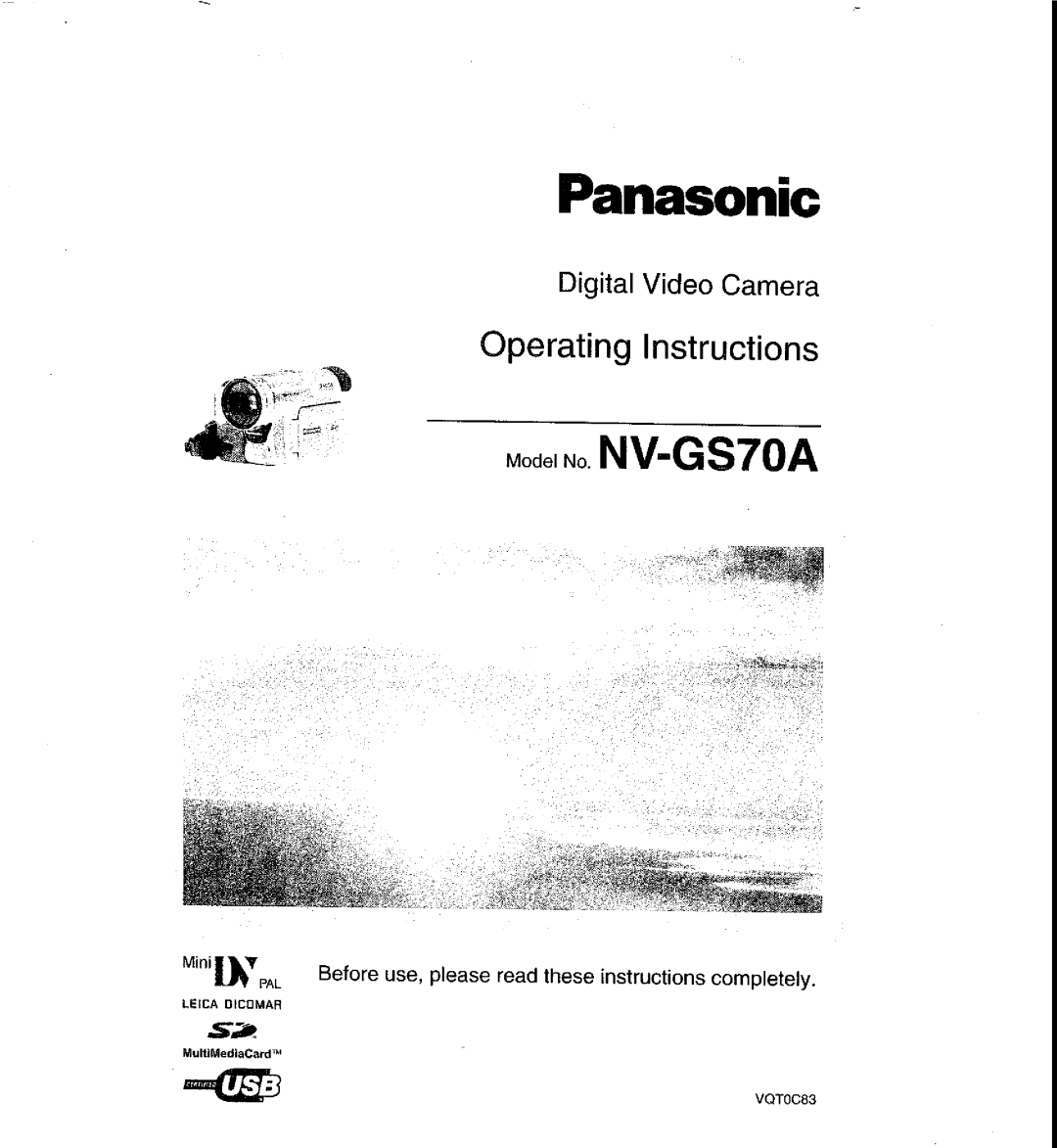 Panasonic NV-GS70A manual 