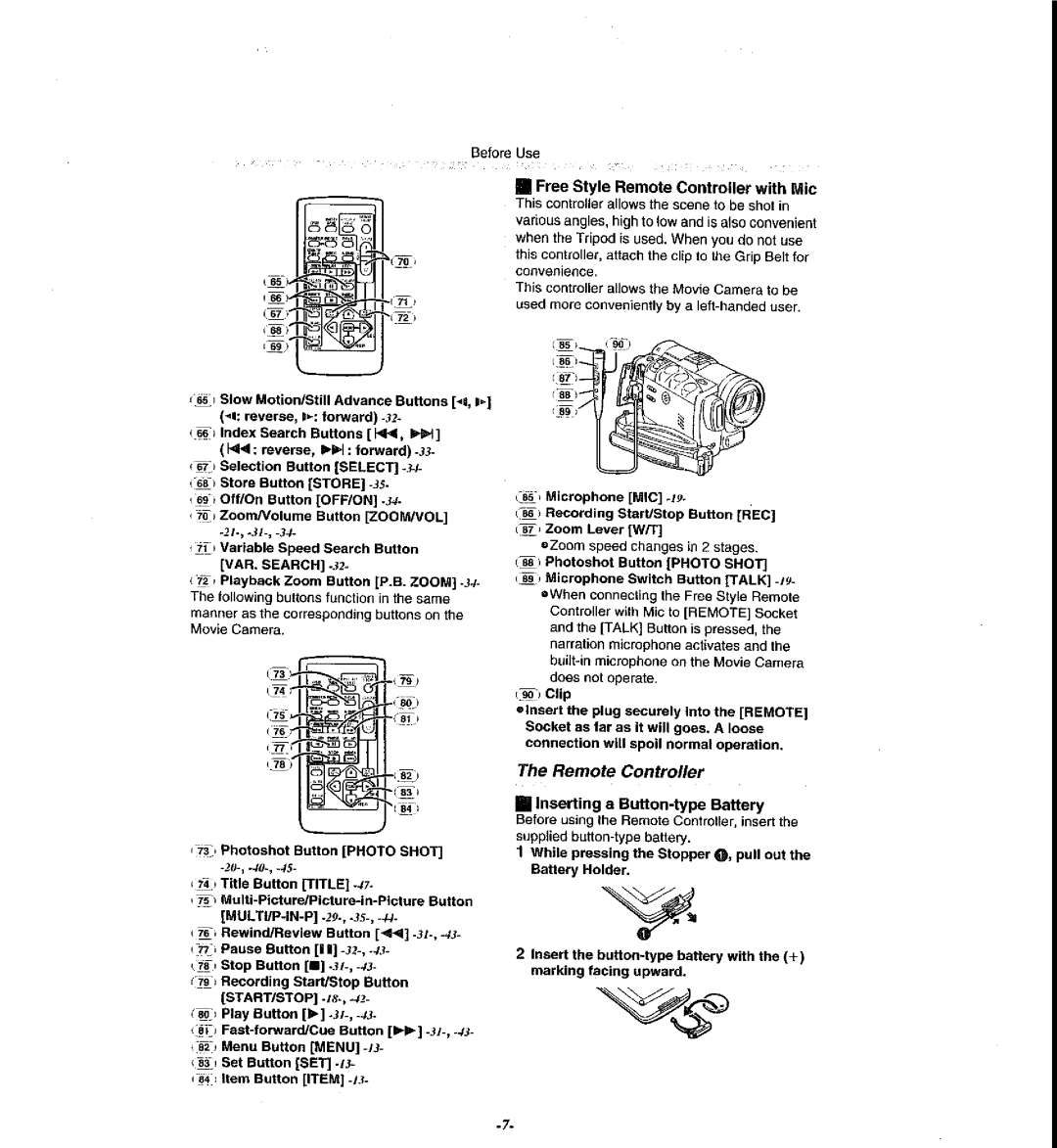 Panasonic NV-GS70A manual 