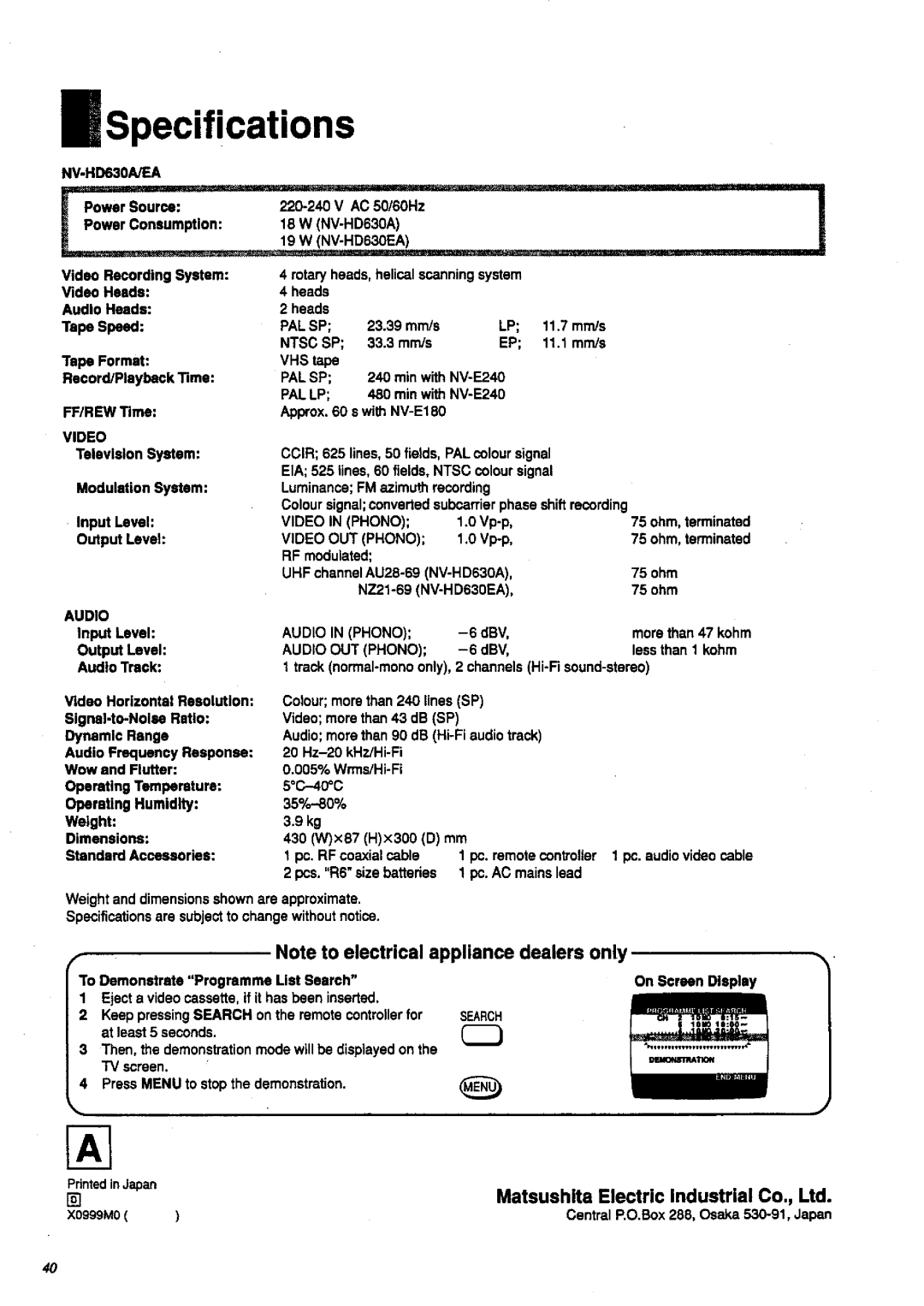 Panasonic NV-HD 630 manual 