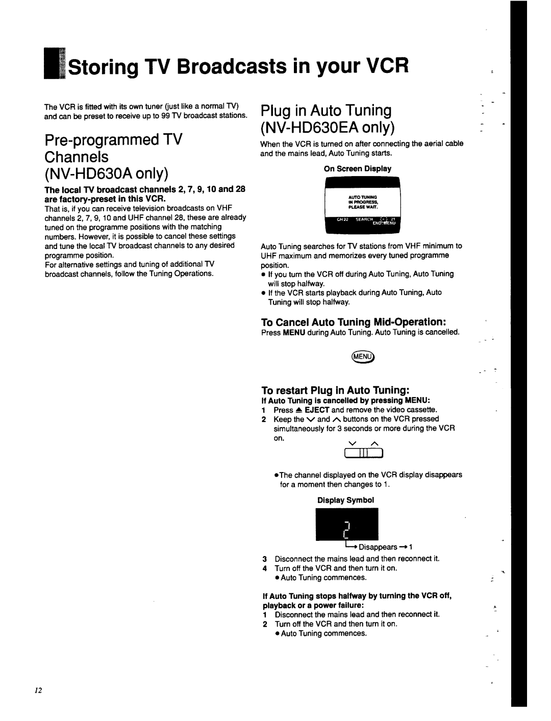 Panasonic NV-HD630 manual 