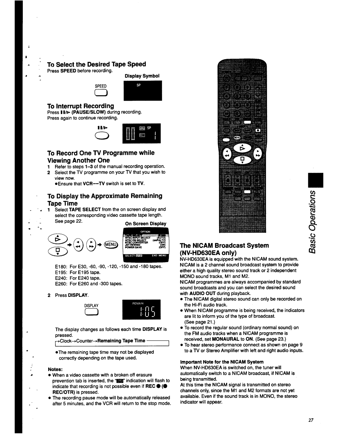 Panasonic NV-HD630 manual 