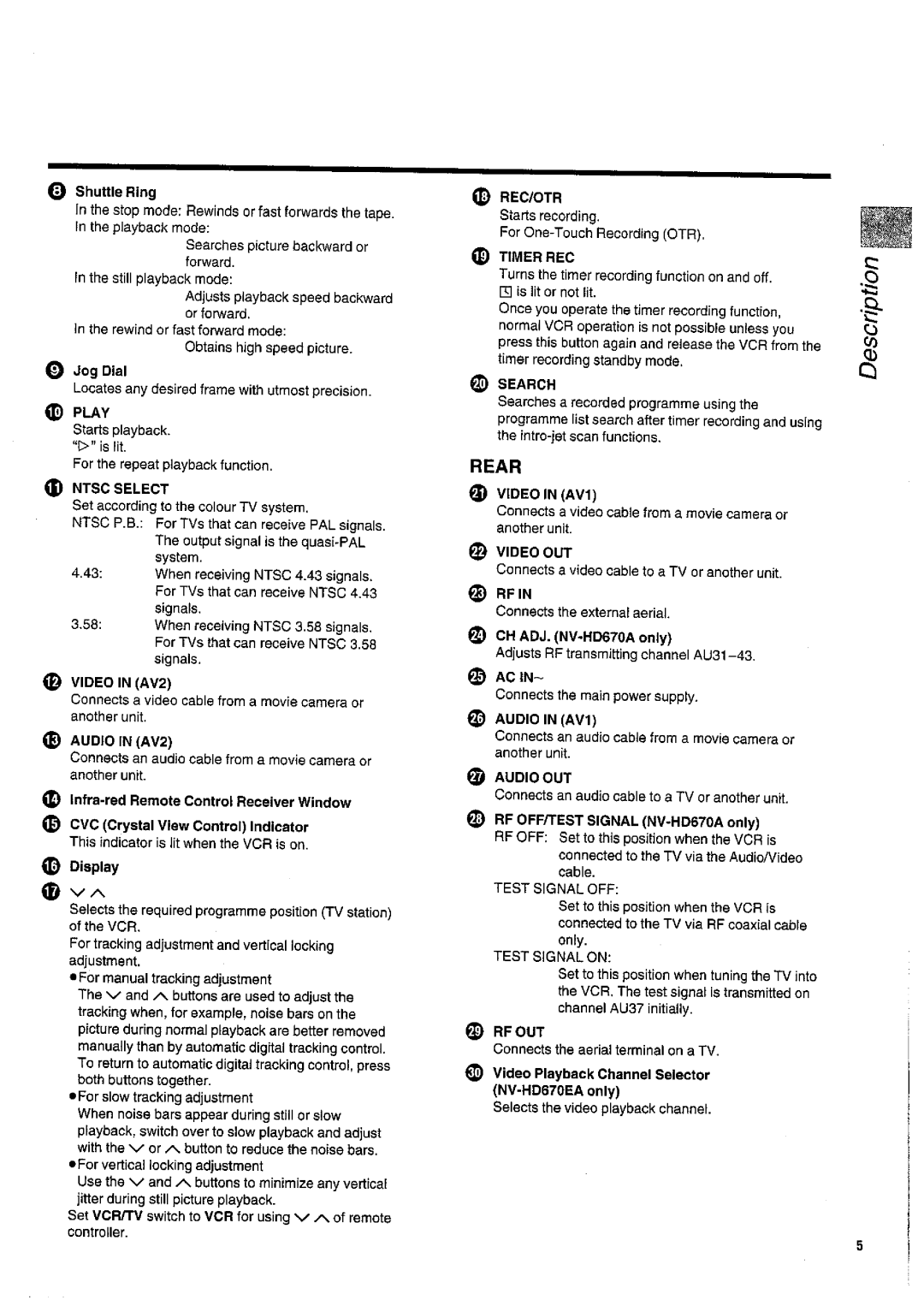 Panasonic NV-HD670 manual 