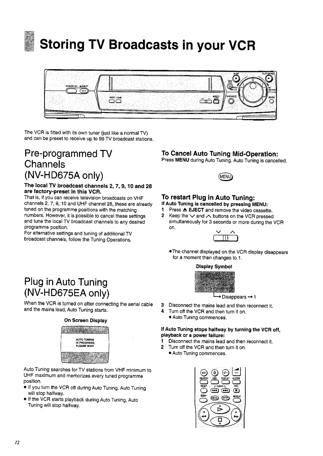 Panasonic NV-HD675 manual 