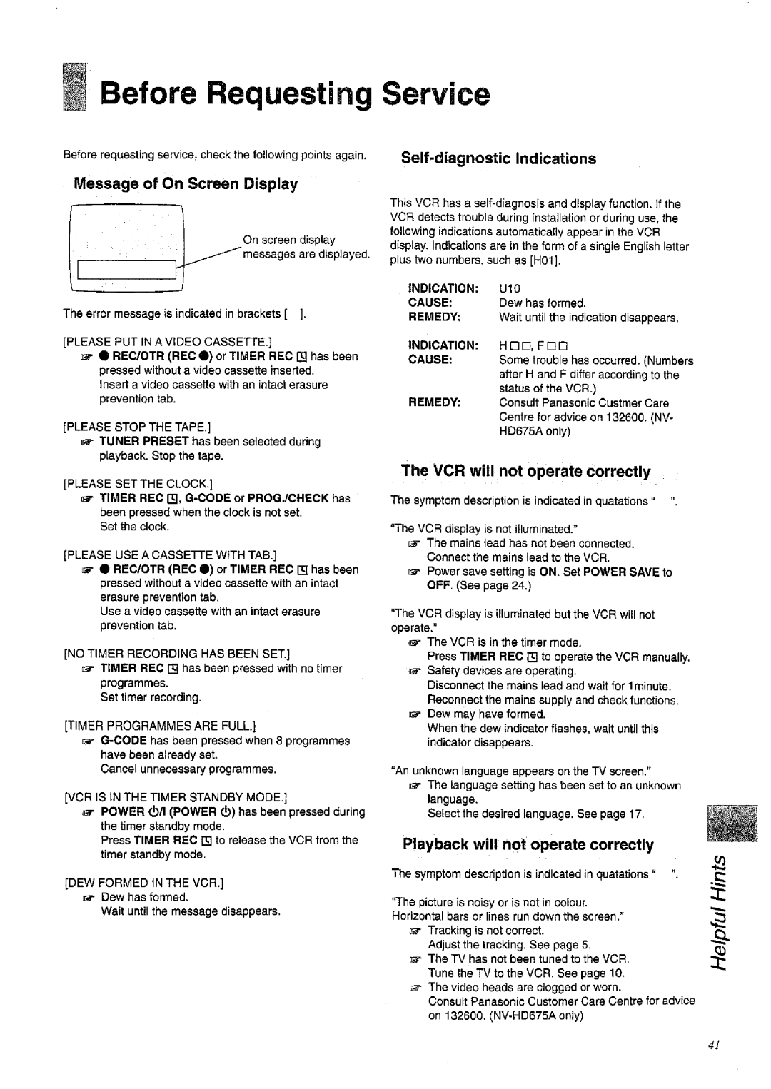 Panasonic NV-HD675 manual 