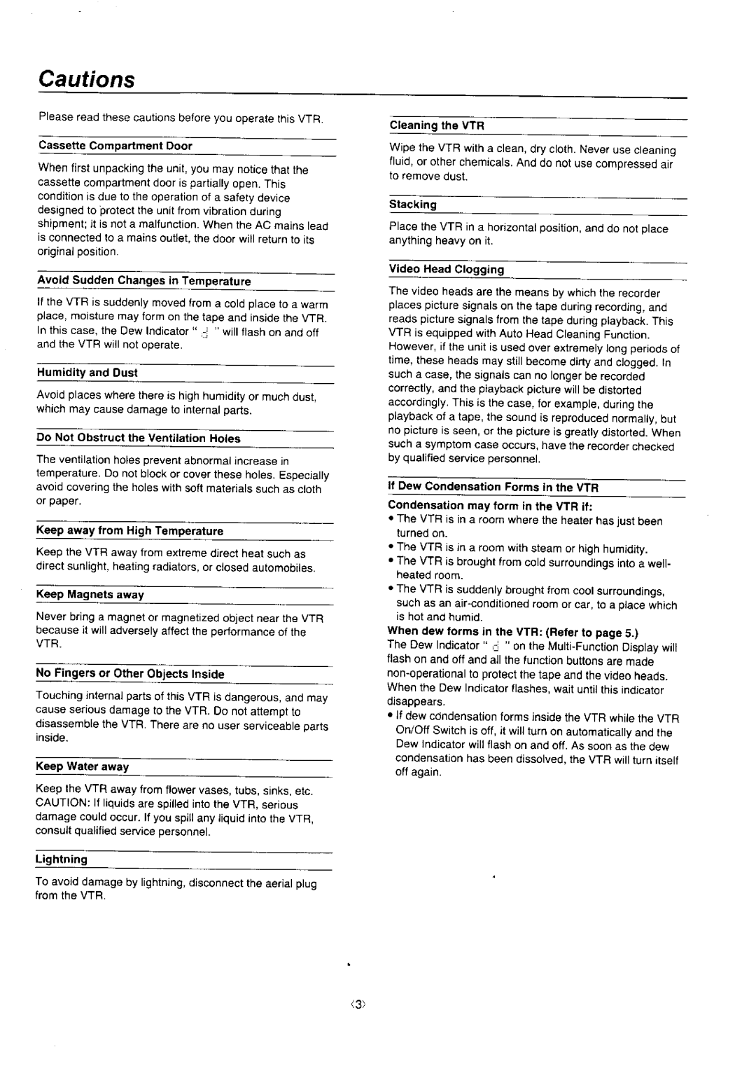 Panasonic NV-J45 Series manual 