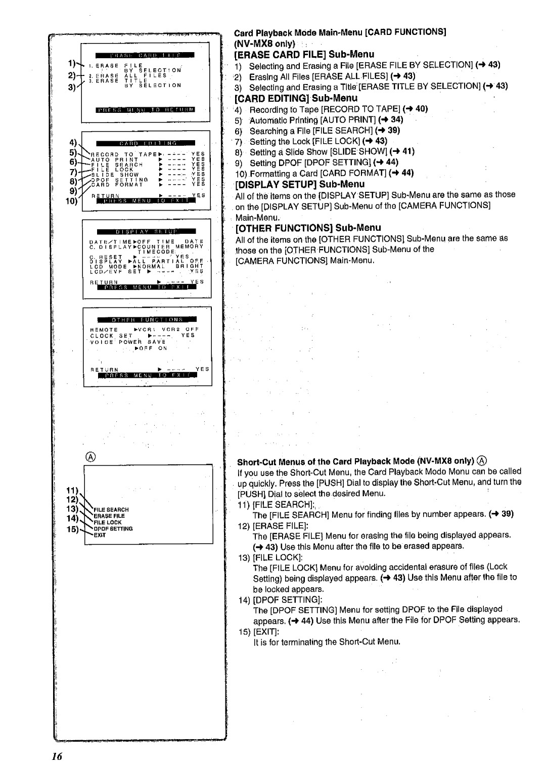 Panasonic NV MX 2 B manual 