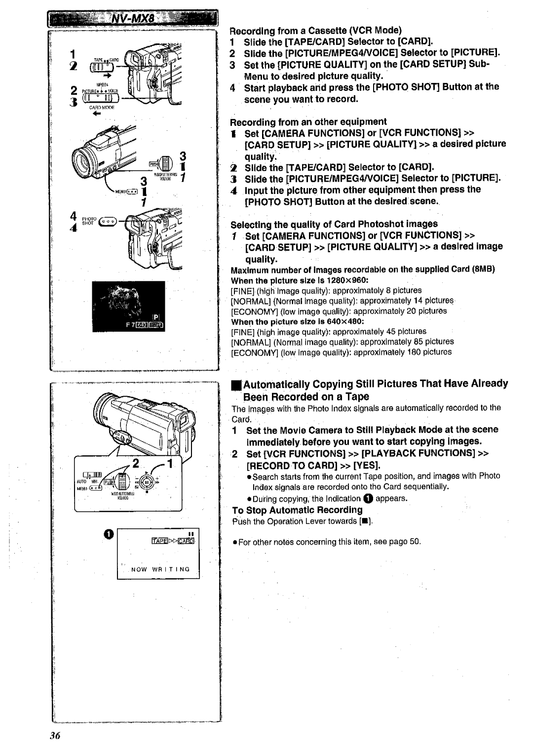 Panasonic NV MX 2 B manual 