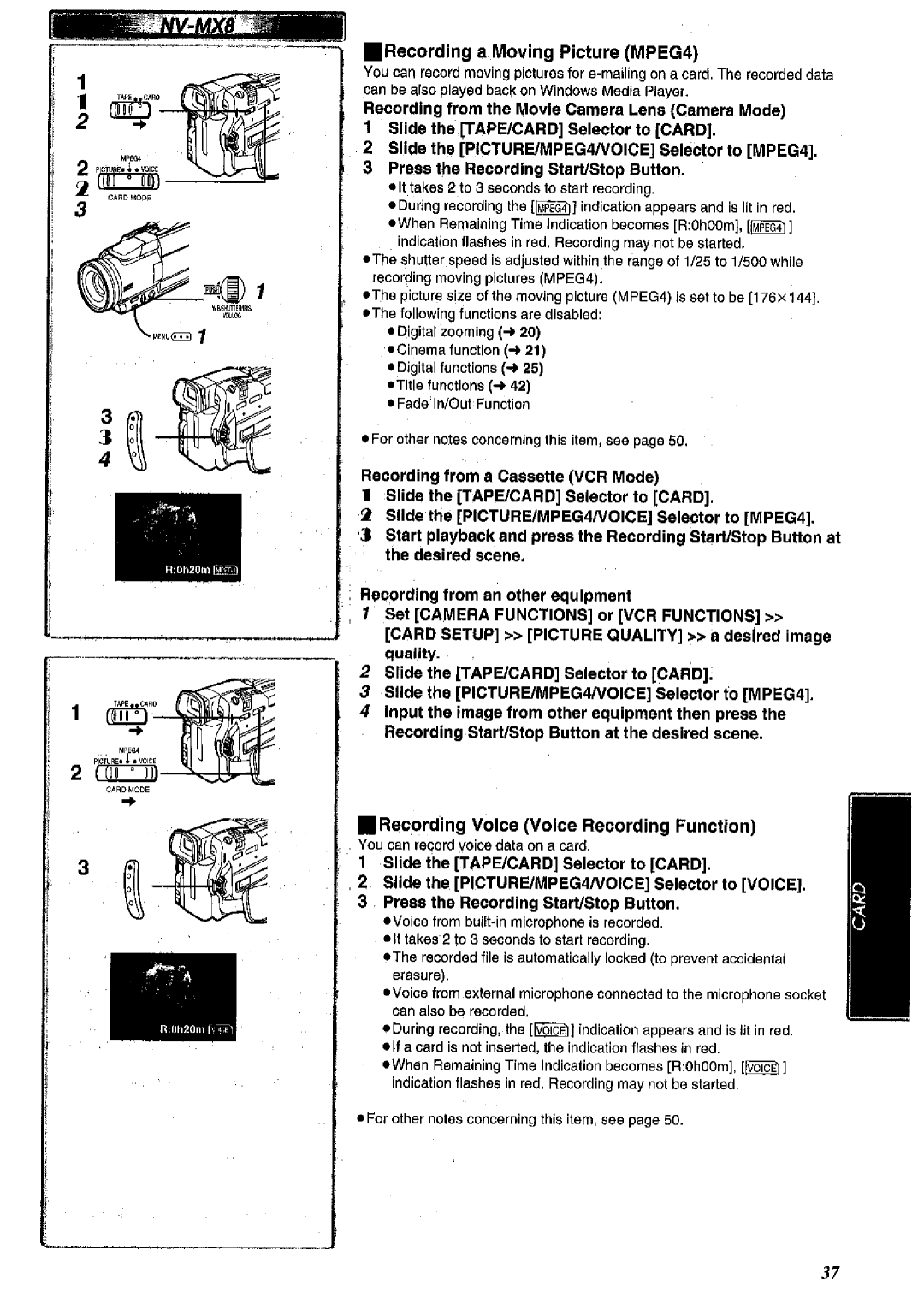 Panasonic NV MX 2 B manual 