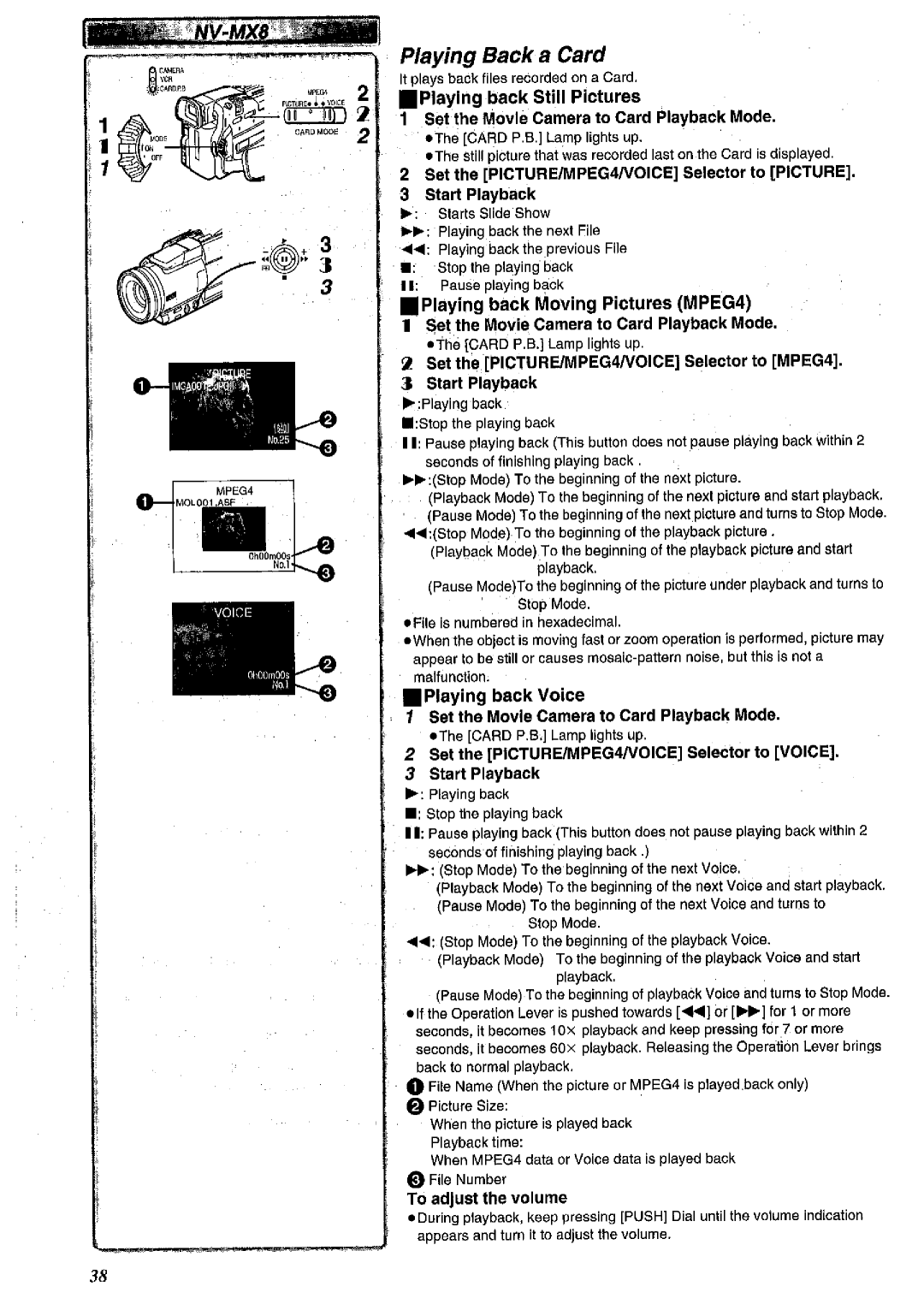 Panasonic NV MX 2 B manual 