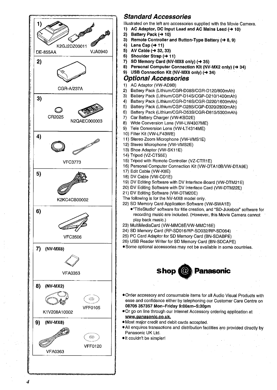 Panasonic NV MX 2 B manual 