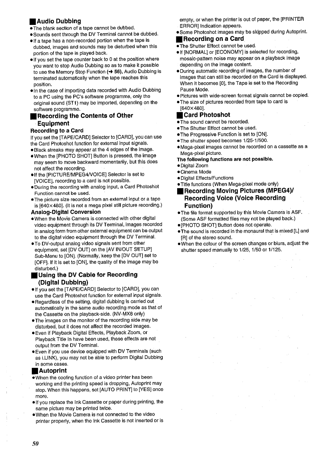 Panasonic NV MX 2 B manual 