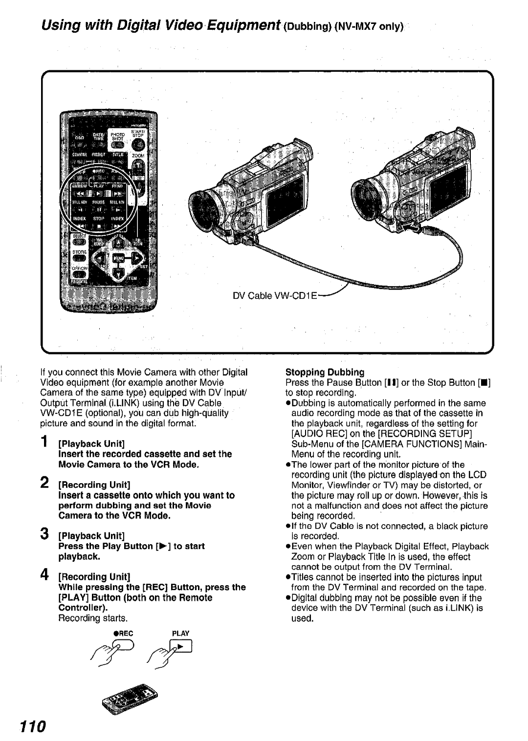 Panasonic NV MX 5 B manual 