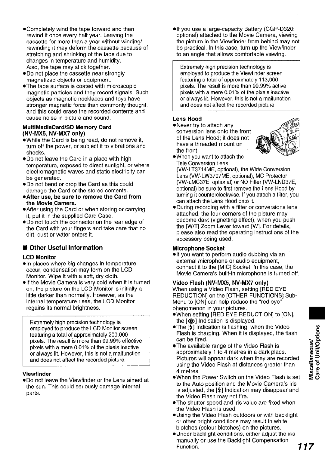 Panasonic NV MX 5 B manual 