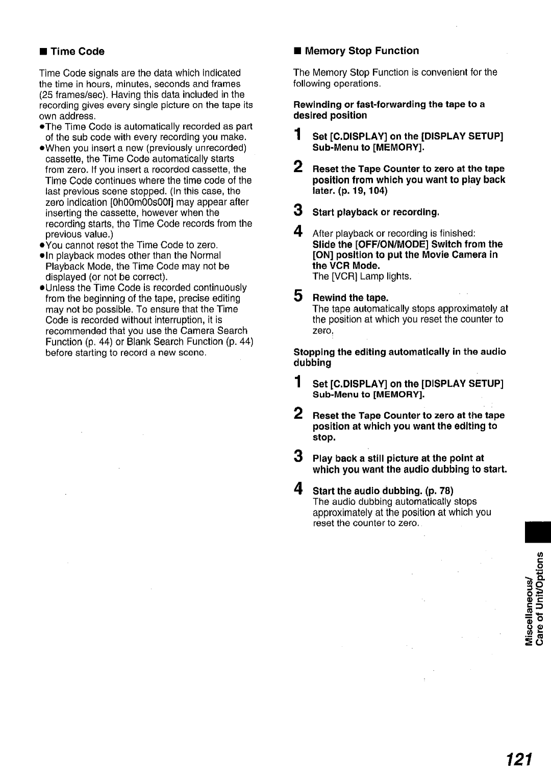 Panasonic NV MX 5 B manual 