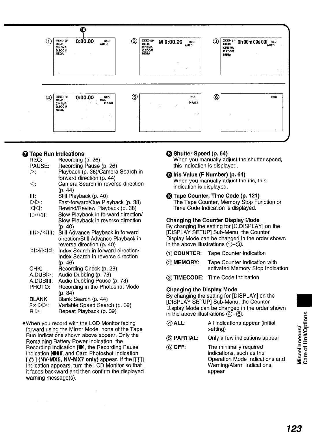 Panasonic NV MX 5 B manual 