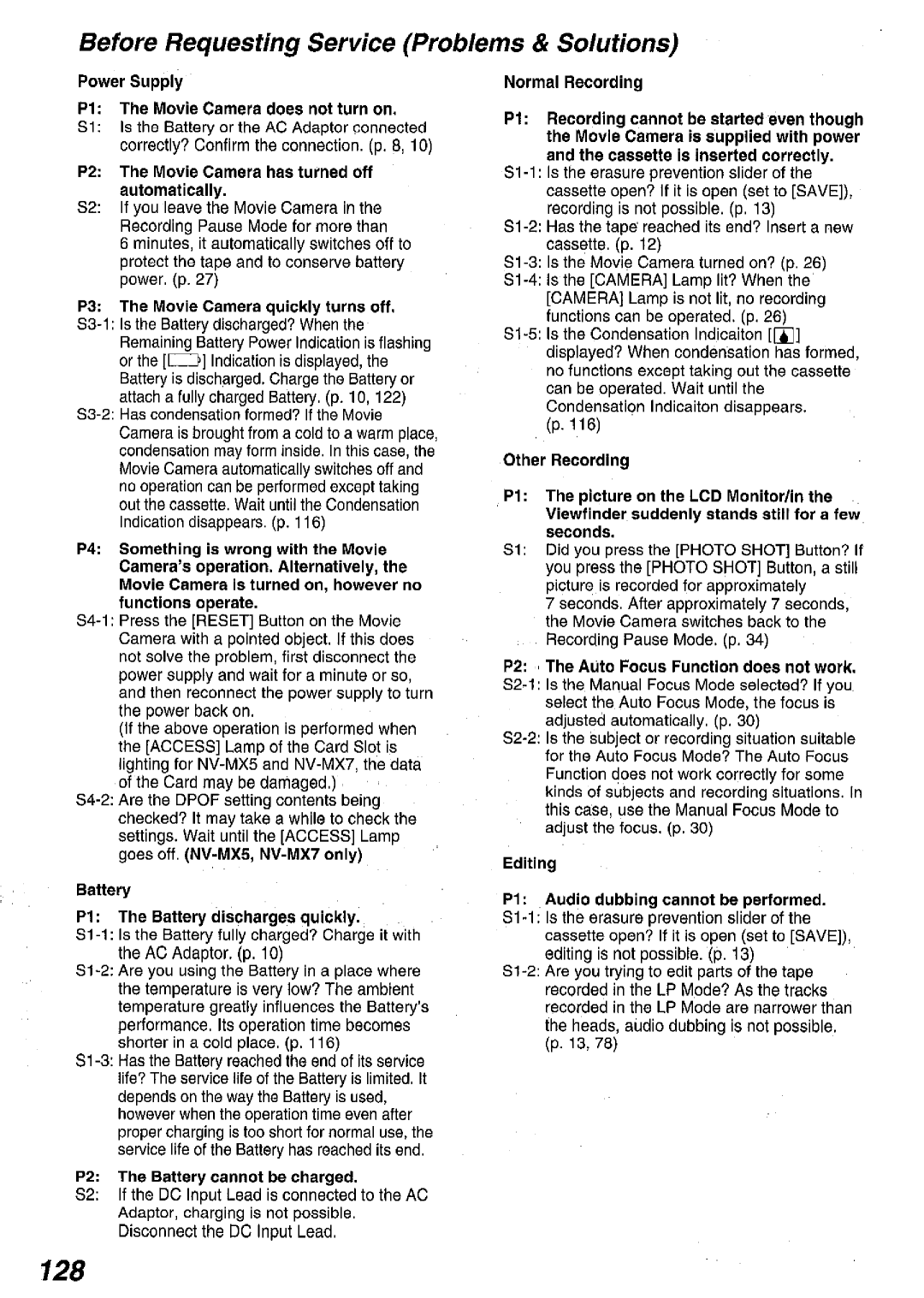 Panasonic NV MX 5 B manual 