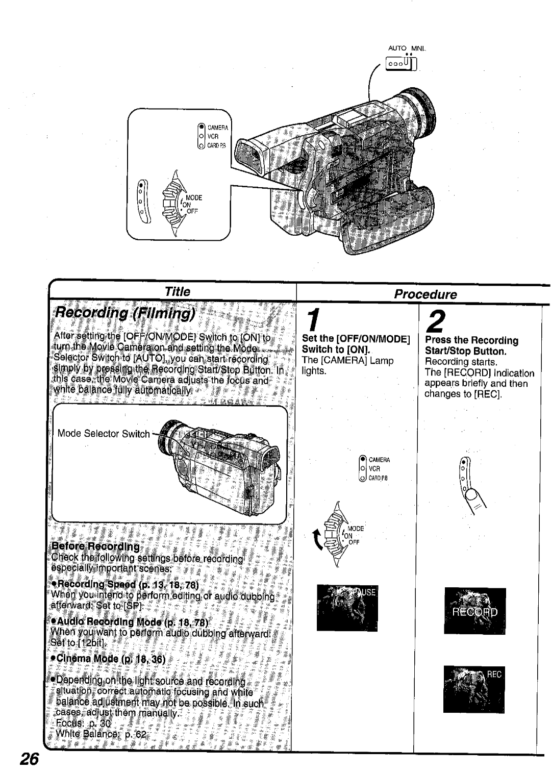 Panasonic NV MX 5 B manual 