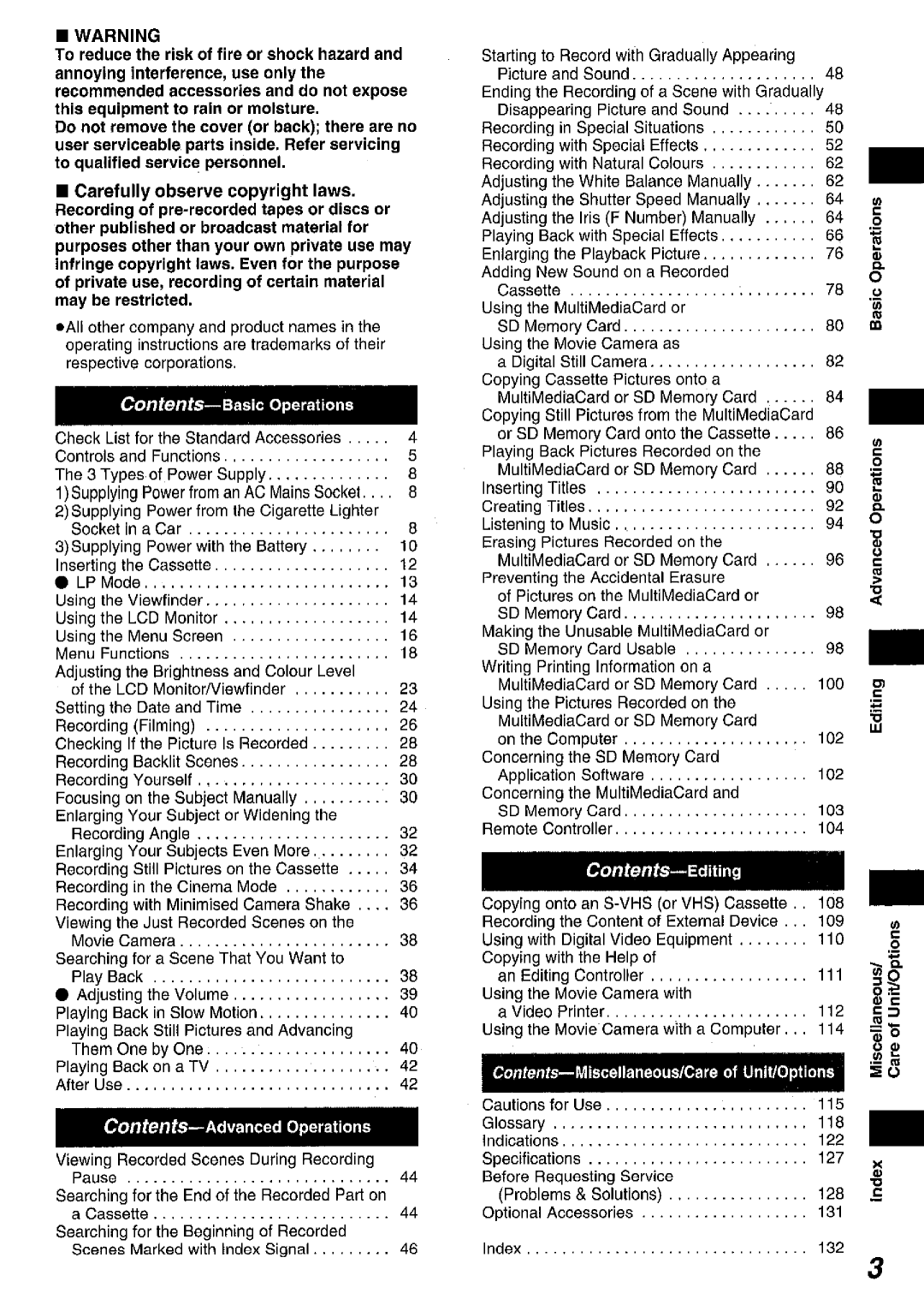 Panasonic NV MX 5 B manual 