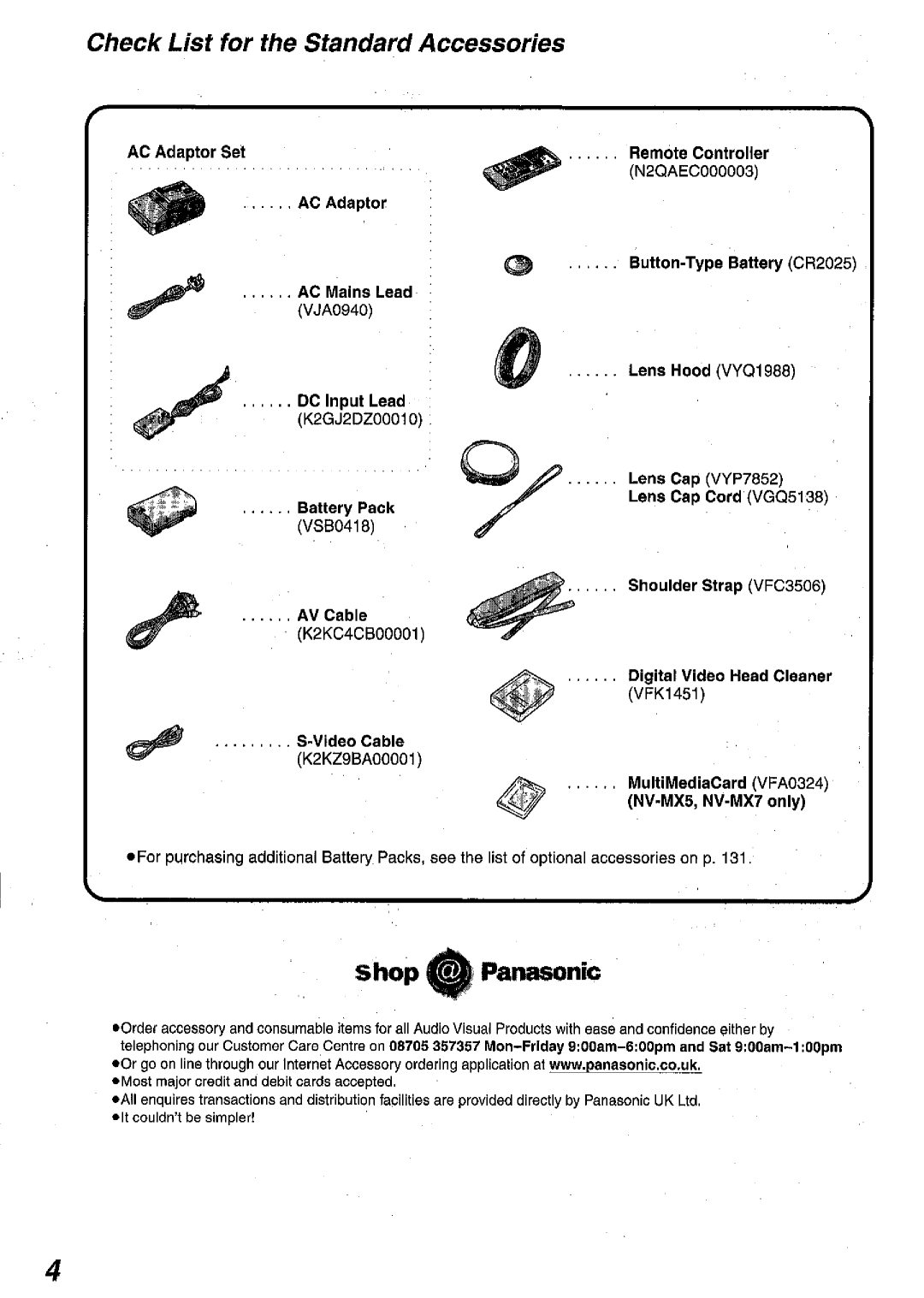 Panasonic NV MX 5 B manual 