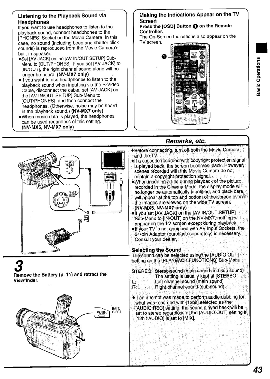 Panasonic NV MX 5 B manual 