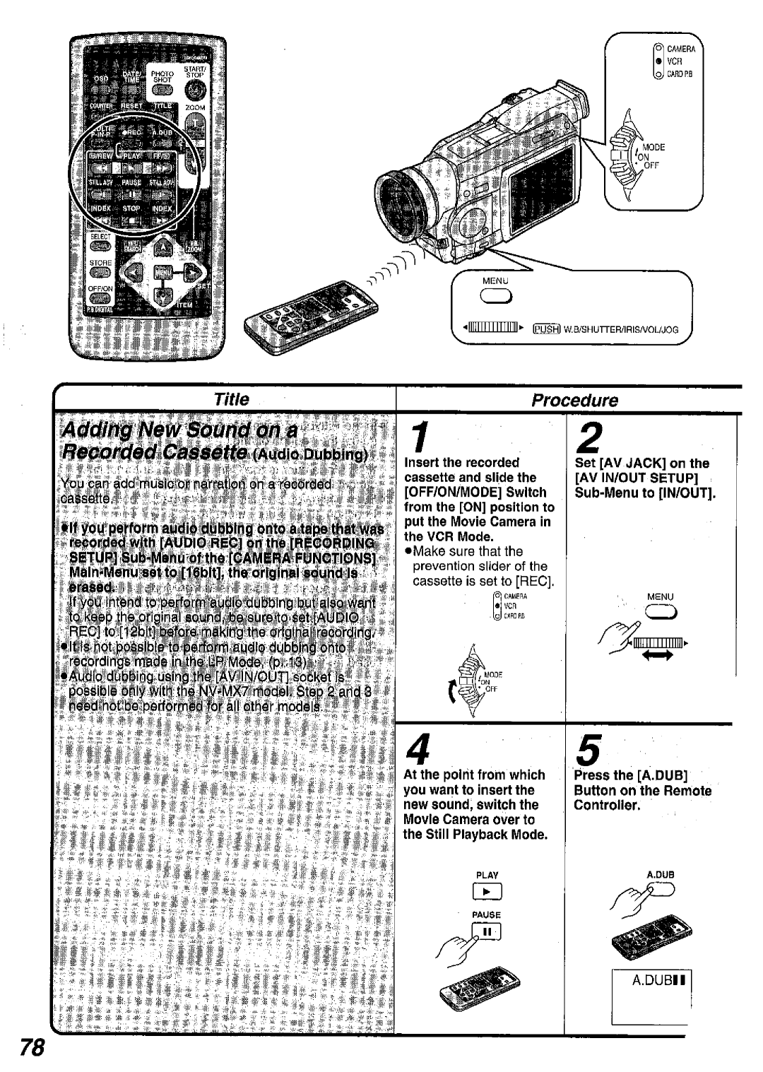 Panasonic NV MX 5 B manual 