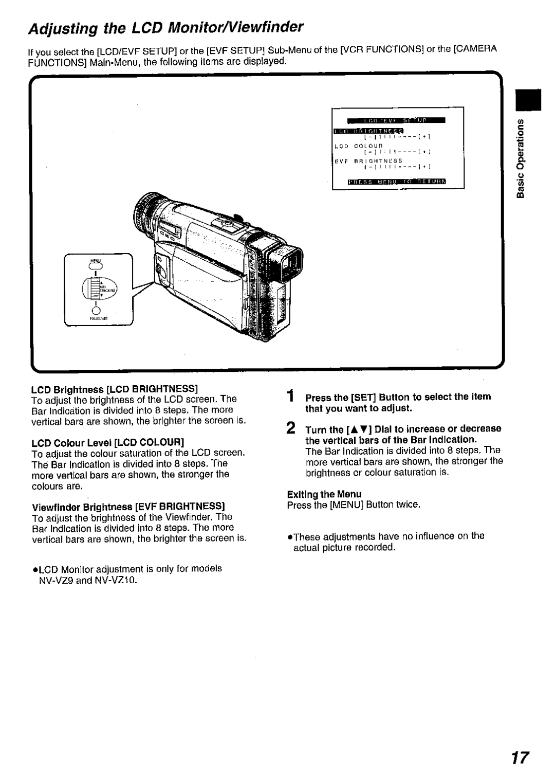 Panasonic NV RZ 10 manual 