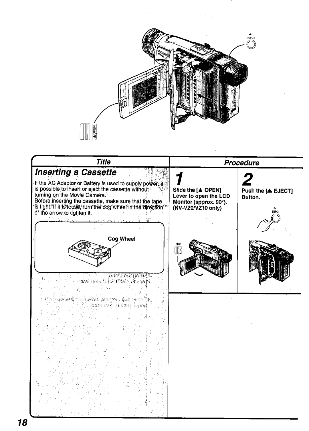 Panasonic NV RZ 10 manual 