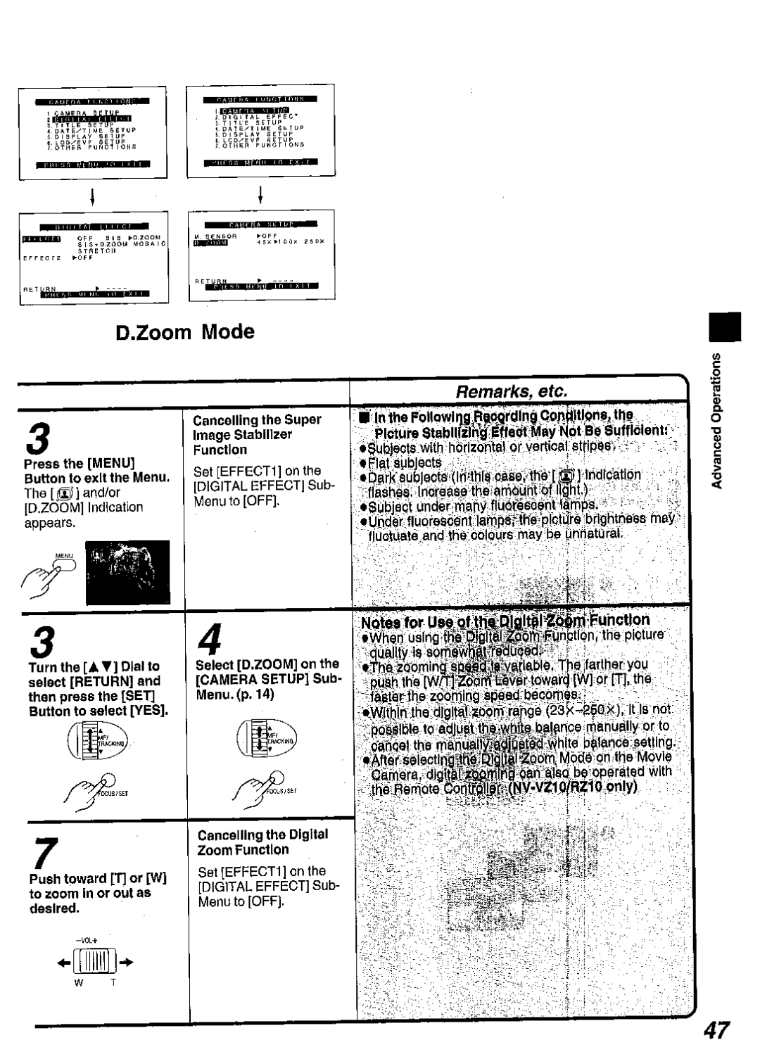 Panasonic NV-VZ10B, NV-RZ10B, NV-VZ9B manual 