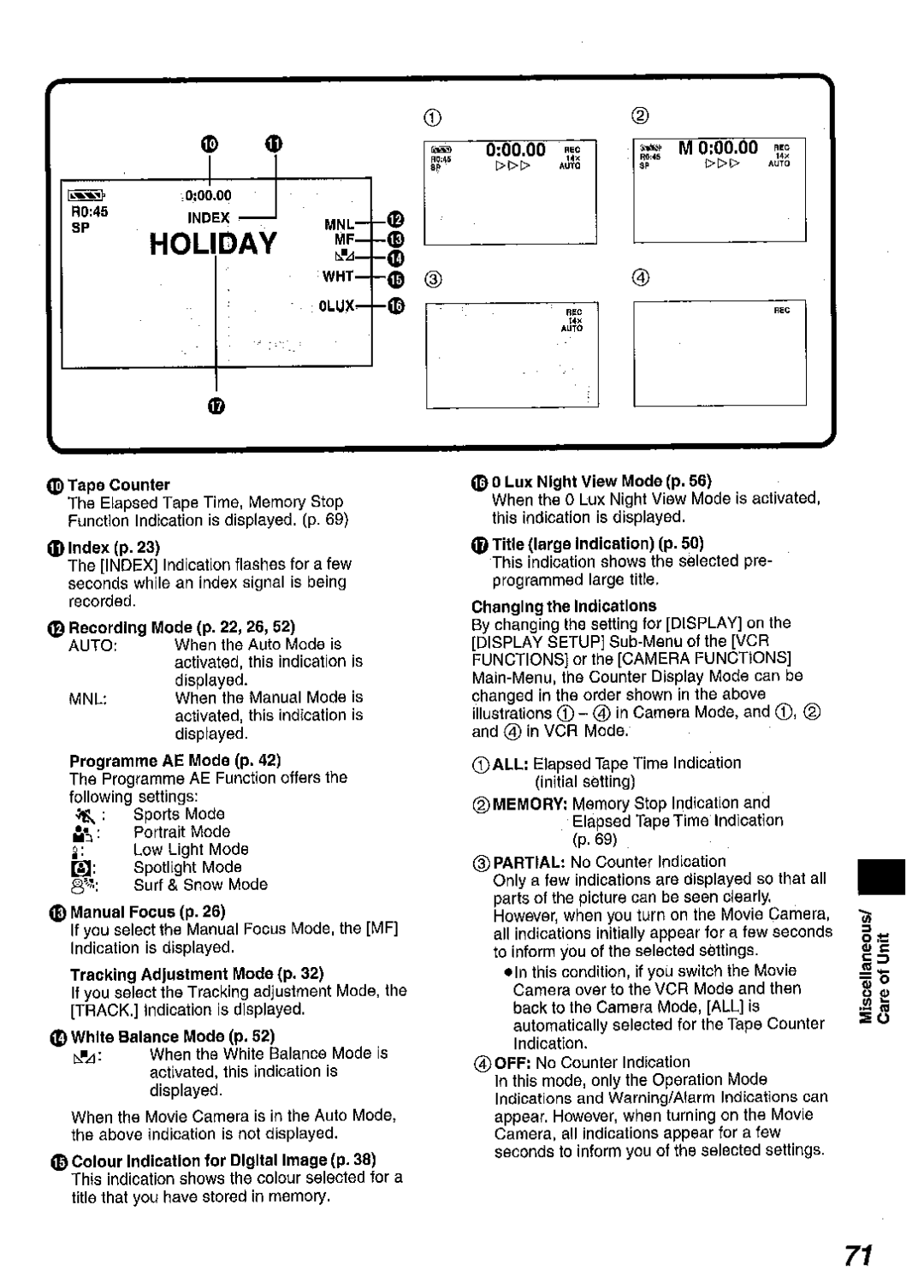 Panasonic NV-VZ10B, NV-RZ10B, NV-VZ9B manual 