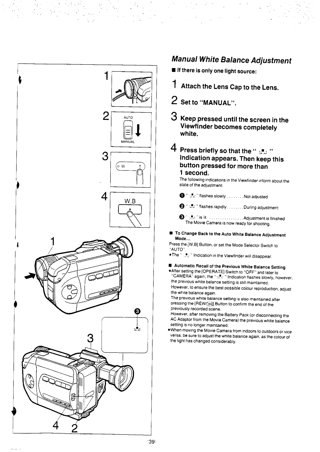 Panasonic NV-S8A manual 