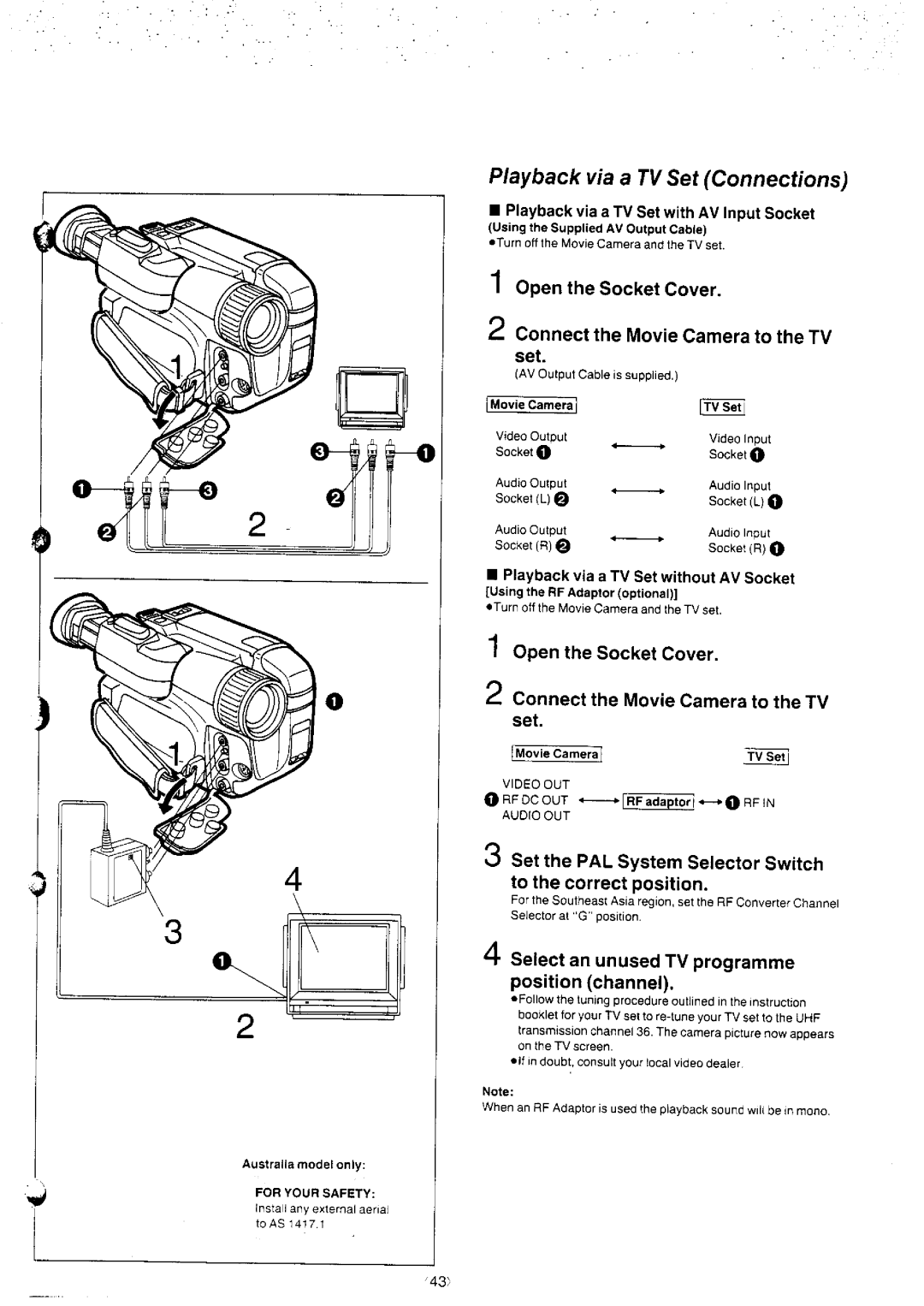 Panasonic NV-S8A manual 