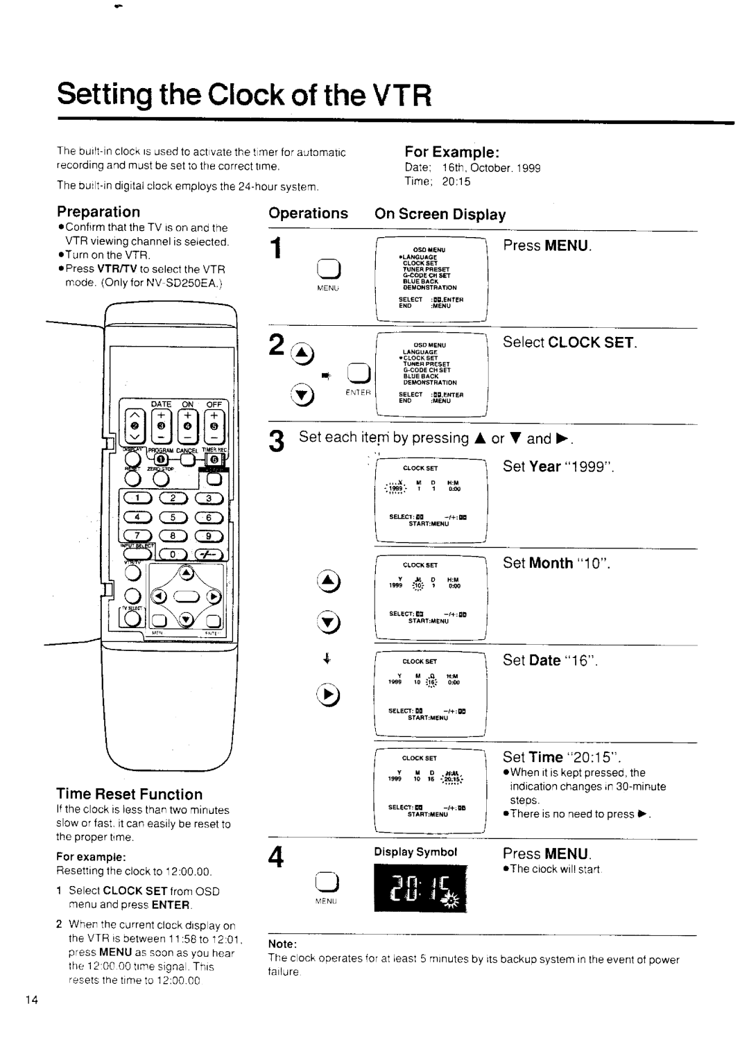 Panasonic NV-SD250 manual 