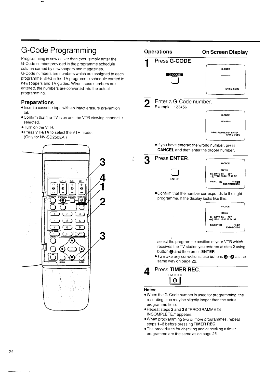 Panasonic NV-SD250 manual 